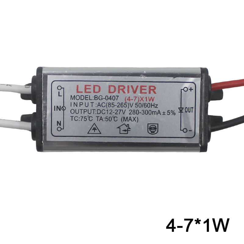 1-12W IP65 Impermeabile LED Light Driver AC85-265V DC3-43V Trasformatore LED Adattatore di alimentazione per lampada a LED per esterni / Chip
