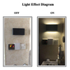 Luce a LED da parete decorativa dal design moderno IP65 Lampada da parete su e giù per comodino LED per esterni Recinzione moderna per vanità nera