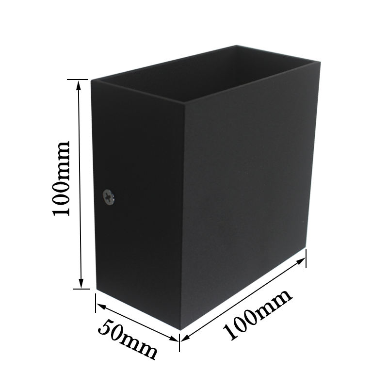 Cube CoB 6W LED Up And Down Wall Sconce AC85-265V Camera da letto Comodino Cubo Applique da parete per interni Decorazione in alluminio Apparecchio di illuminazione
