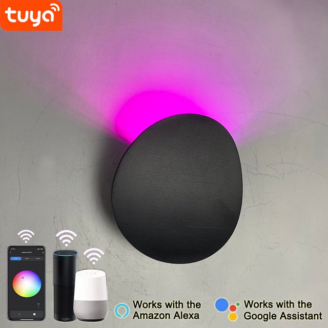 Lampada da parete 9W lampada intelligente lampada da parete per esterni a led applique Tuya controllo app lampada da parete per esterni impermeabile luce regolabile colore regolabile
