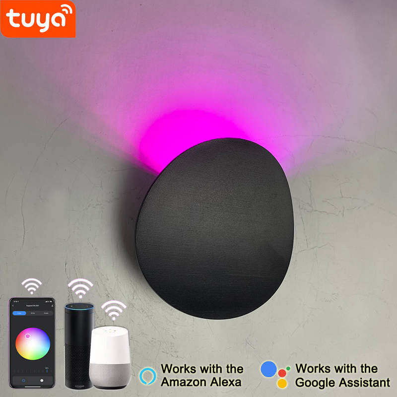 Lampada da parete 9W lampada intelligente lampada da parete per esterni a led applique Tuya controllo app lampada da parete per esterni impermeabile luce regolabile colore regolabile