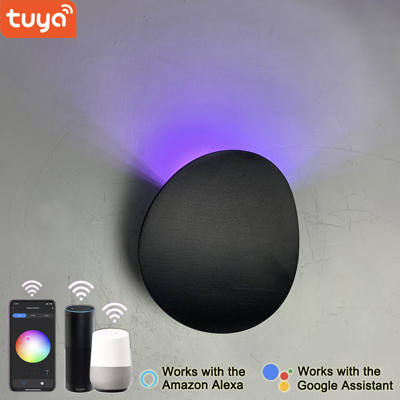 Lampada da parete 9W lampada intelligente lampada da parete per esterni a led applique Tuya controllo app lampada da parete per esterni impermeabile luce regolabile colore regolabile