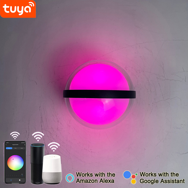 Tuya app applique applique led applique app luci controllate app controllo illuminazione app applique applique led applique trasparente lampada sfera di cristallo