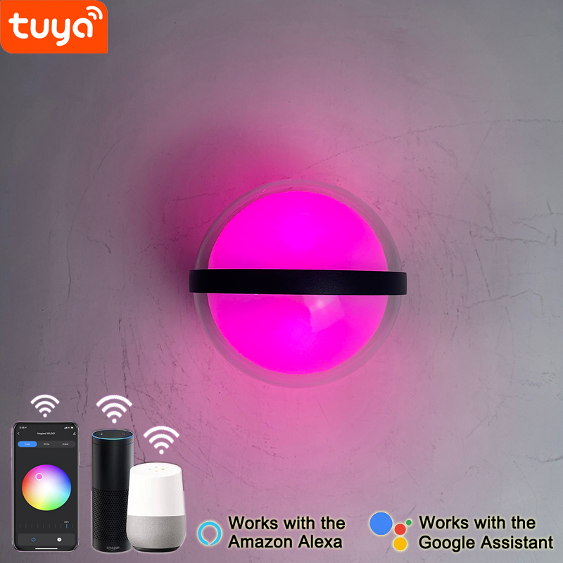 Tuya app applique applique led applique app luci controllate app controllo illuminazione app applique applique led applique trasparente lampada sfera di cristallo