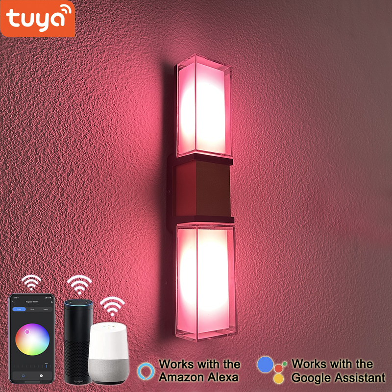 Lampada da parete di controllo APP Tuya da 9W lampada da parete a led per controllo app app luce di controllo app Lampada da parete cintura dorata Lampada da parete intelligente illuminazione esterna