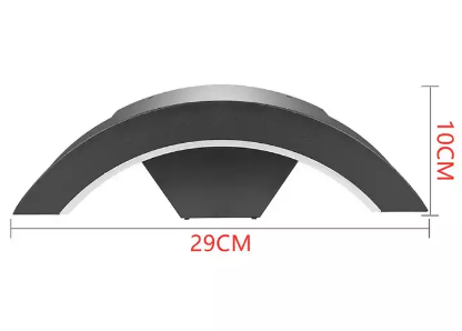 Lampada da parete per esterni a LED Lampada da cortile a forma di ventaglio Lampada da parete impermeabile 18W Illuminazione a LED Applique da parete in alluminio Applique da esterno