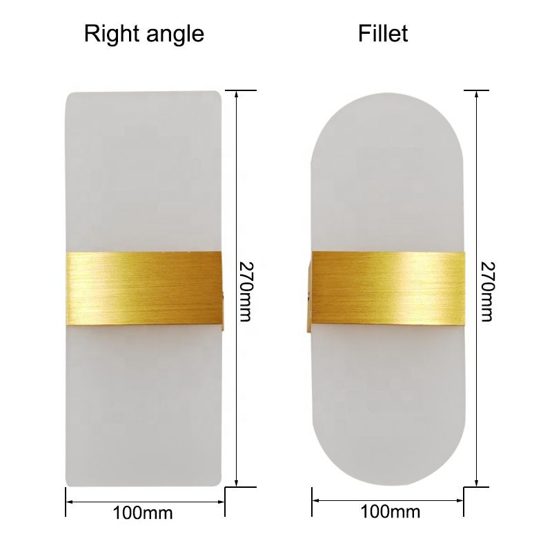 Applique da parete a LED AC90-265V Luci in alluminio Lampada da parete per soggiorno Illuminazione ristorante hotel camera da letto