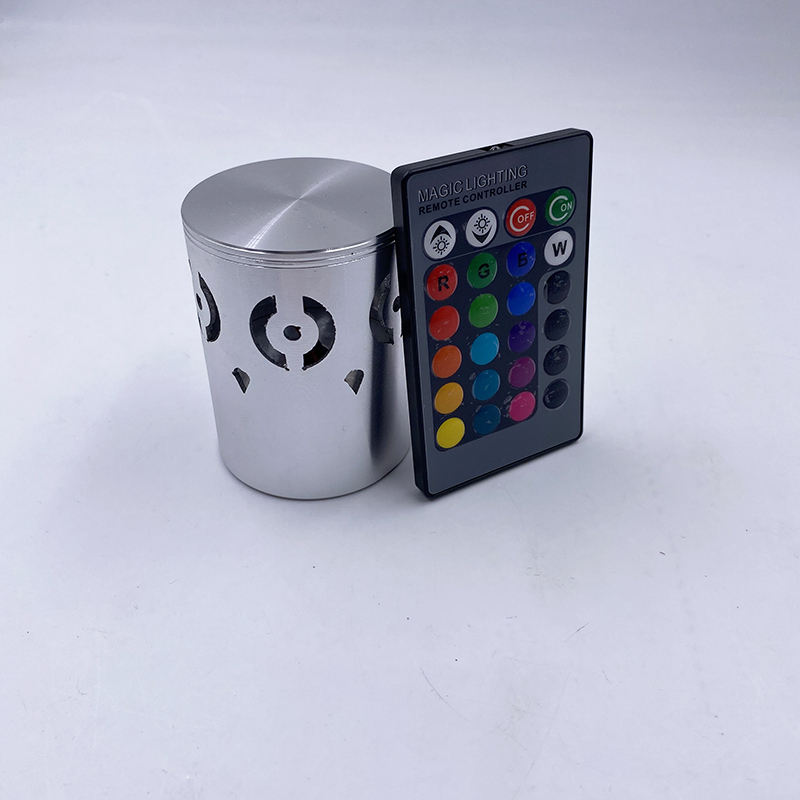 Lampada da parete a LED con foro a spirale RGB Lampada a spirale dimmerabile 3W con superficie di controllo remoto Installa mini luce per bar sala giochi NOVITÀ