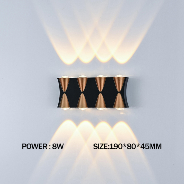 Lampada da parete per balcone da giardino impermeabile IP65 a LED Lampada da parete per interni ed esterni decorativa