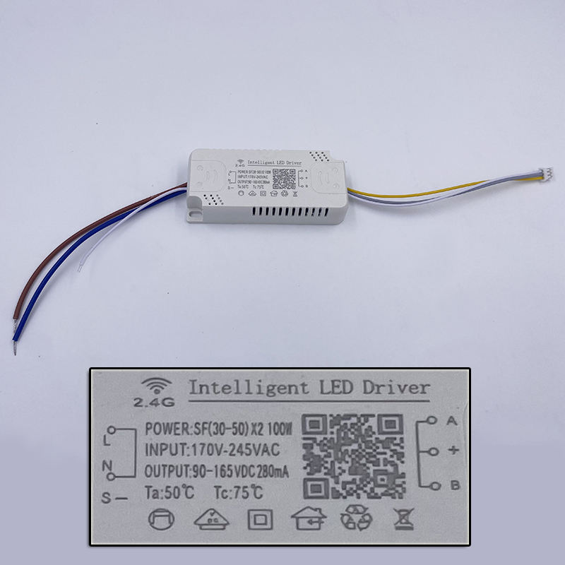 Driver LED a 2 vie 48-160 W 2,4 g Driver per lampada Driver per illuminazione a LED a tre temperature di colore Trasformatori per illuminazione a LED per driver 2.4G sicuri di alta qualità Alimentatore per driver LED