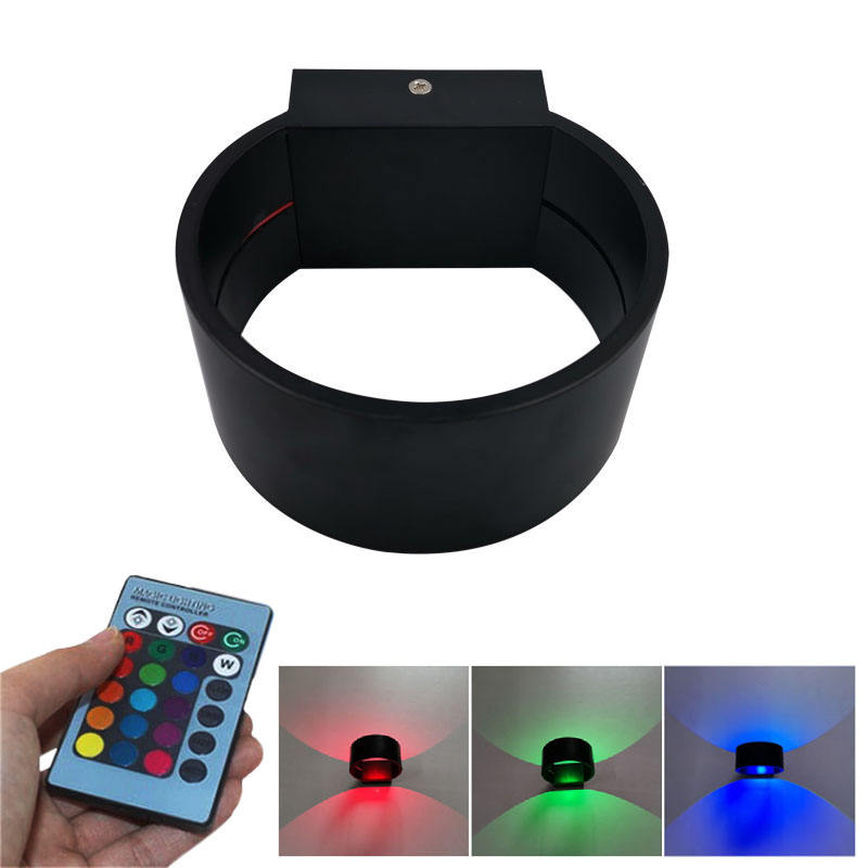 5W AC85-265V Lampada da parete a cerchio per interni RGB con controller per la decorazione di interni Illumina le luci