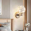 Lampada da parete a led a luce nordica Applique da parete in oro Spot parete fabbrica gypsophila personalità soggiorno sfondo moderno e minimalista camera da letto comodino applique da parete oro