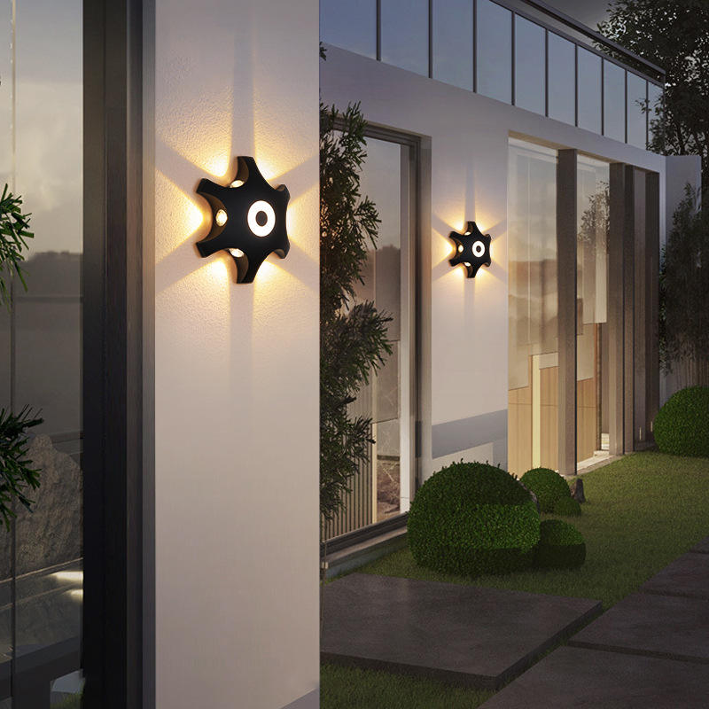 2023 Lampada da parete a led in alluminio per esterni IP65 impermeabile Up Down applique da parete per casa scala camera da letto comodino bagno corridoio illuminazione