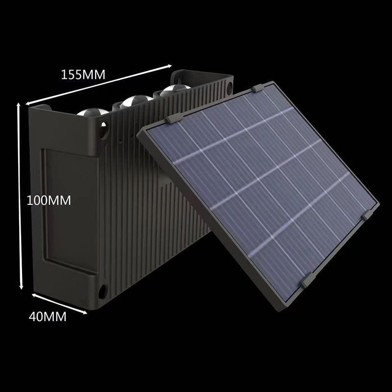 6W Solar Led Light Outdoor Impermeabile Solar Hight Lights Applique da parete Lampada da parete intelligente Lampada da parete solare Lampada da esterno