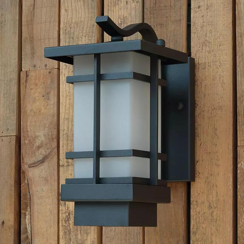 Nuova lampada da parete per esterni cinese semplice e moderna lampada da cortile creativa corridoio lampada da parete per balcone da parete esterna impermeabile manifattura
