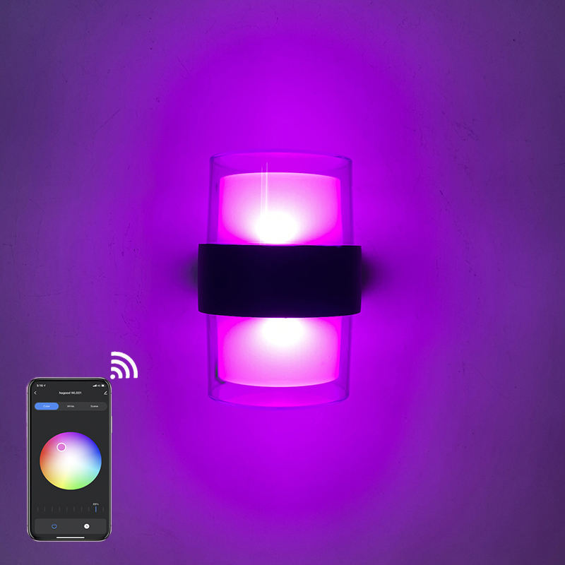 Tuya APP Decorazione industriale IP65 impermeabile Lampada da parete a led per esterni lampada a bacchetta Lampada da parete su e giù con prezzo di fabbrica