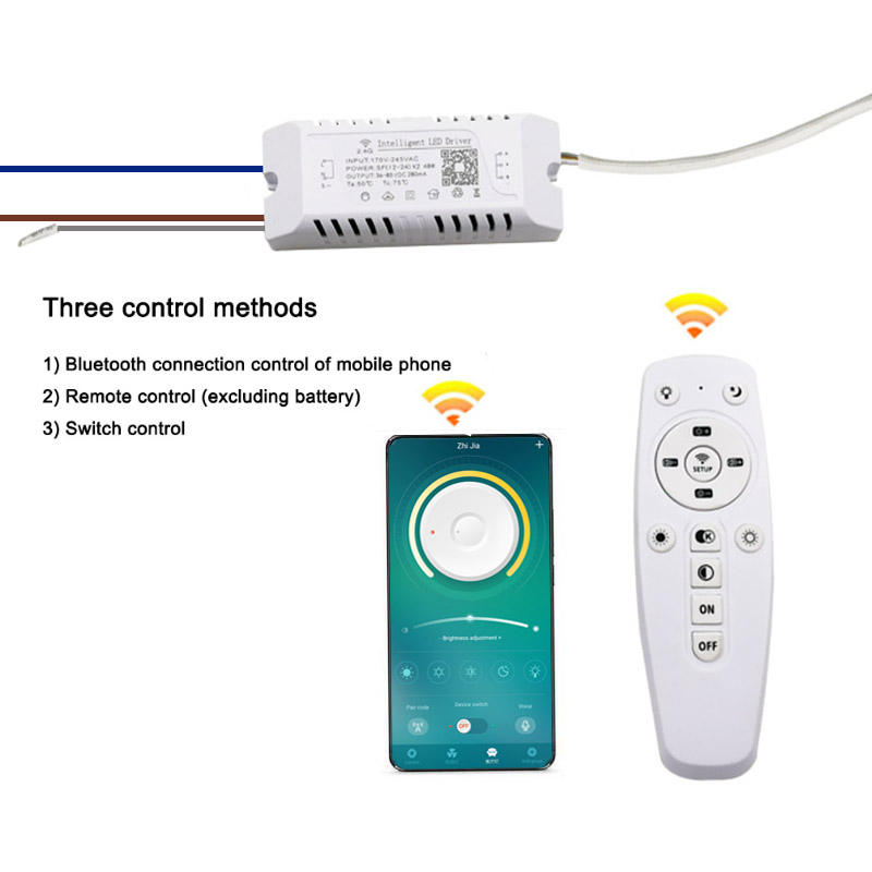 Driver LED di controllo APP Trasformatore LED intelligente remoto 2.4G (20-40W) X2 (40-60W) X2 per lampadario dimmerabile con cambio colore