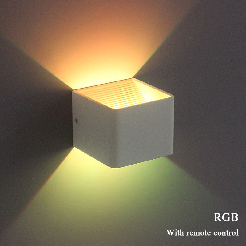 Cube CoB 6W LED Up And Down Applique da parete AC85-265V Camera da letto Comodino Cubo Applique da parete per interni Decorazione in alluminio Articoli per l'illuminazione