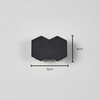 New Black Waterproof 4W 6W 8W Outdoor Wall Sconce Up Down Lights Lampada da parete a forma di diamante montata a parete