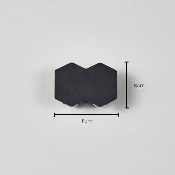 New Black Waterproof 4W 6W 8W Outdoor Wall Sconce Up Down Lights Lampada da parete a forma di diamante montata a parete