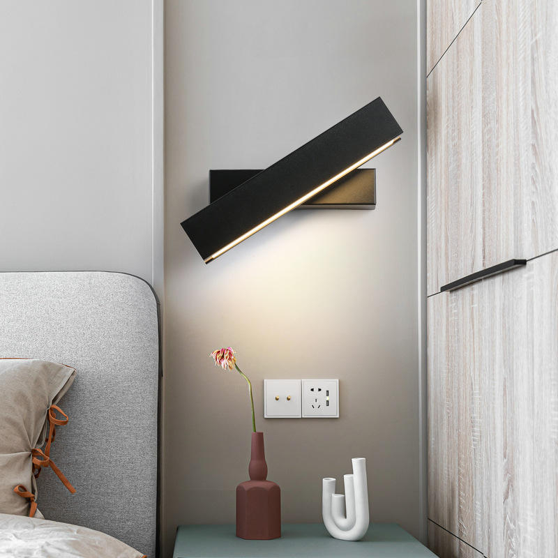 Moderne Lampada da parete a LED 360 Draaibare Slaapkamer Nachtkastje 6W AC85V-260V Lampada a luce notturna a Led per la casa