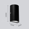 Moderna applique da parete a LED Up Down Lighting Home Room Bedroom Hotel Lighting Decoration
