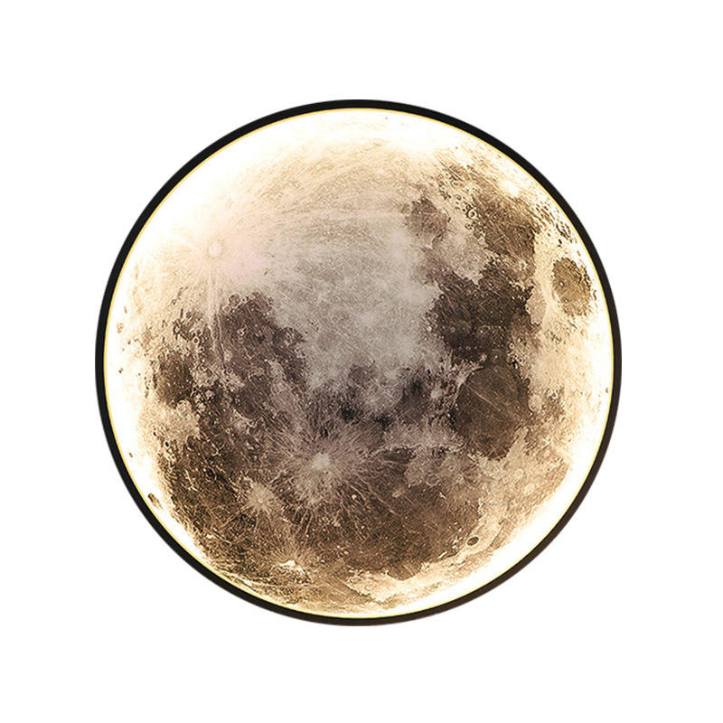 Applique da parete moderna per la casa Soggiorno al coperto Camera da letto Corridoio Hotel Art Murale Illuminazione Universo Lampada da parete a Led Moon montata a parete