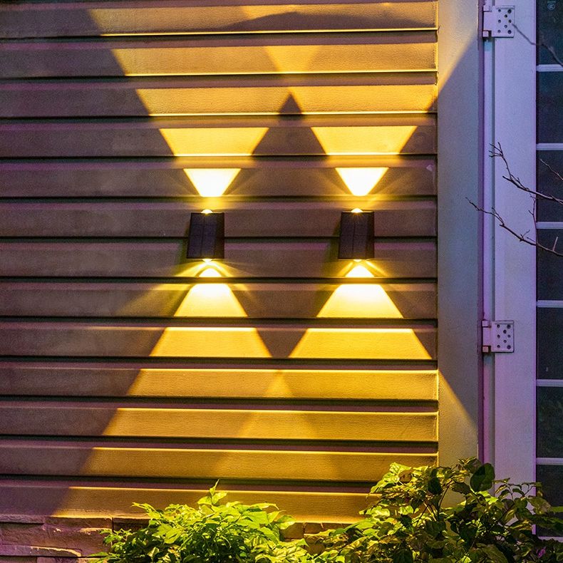 Lampada da parete a energia solare da giardino per esterni, decorazione da giardino, impermeabile su giù, a induzione, a rondella, applique Extrior altamente efficiente