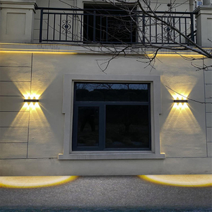 Nuova luce solare impermeabile per esterni casa giardino villa faretto da parete esterno super luminoso applique da parete luce decorativa wall washe