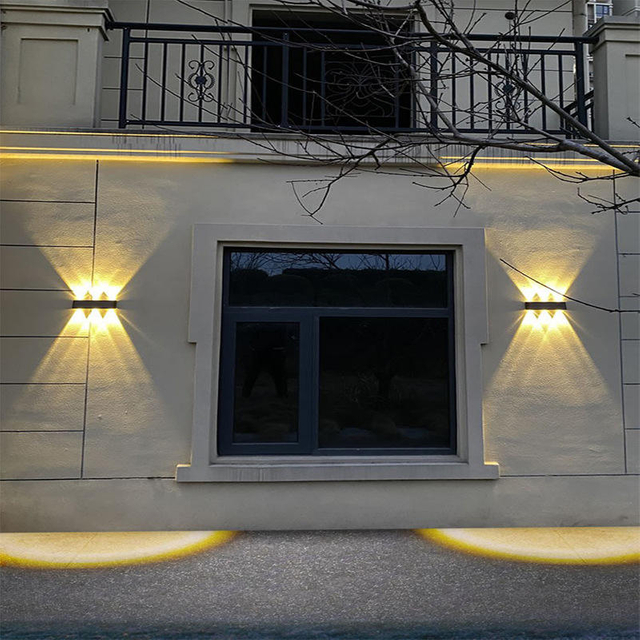 Nuova luce solare impermeabile per esterni casa giardino villa faretto da parete esterno super luminoso applique da parete luce decorativa wall washe