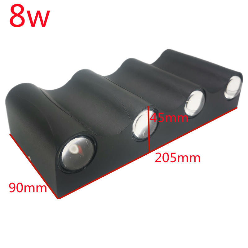 Lampada da parete a led in alluminio da esterno IP65 impermeabile Up Down applique da parete casa scala camera da letto comodino corridoio 4/6/8W 2 anni di garanzia