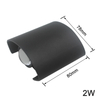 Lampada da parete a LED da esterno impermeabile su e giù a forma di arco da 4W Lampada da parete moderna in alluminio con applique da parete