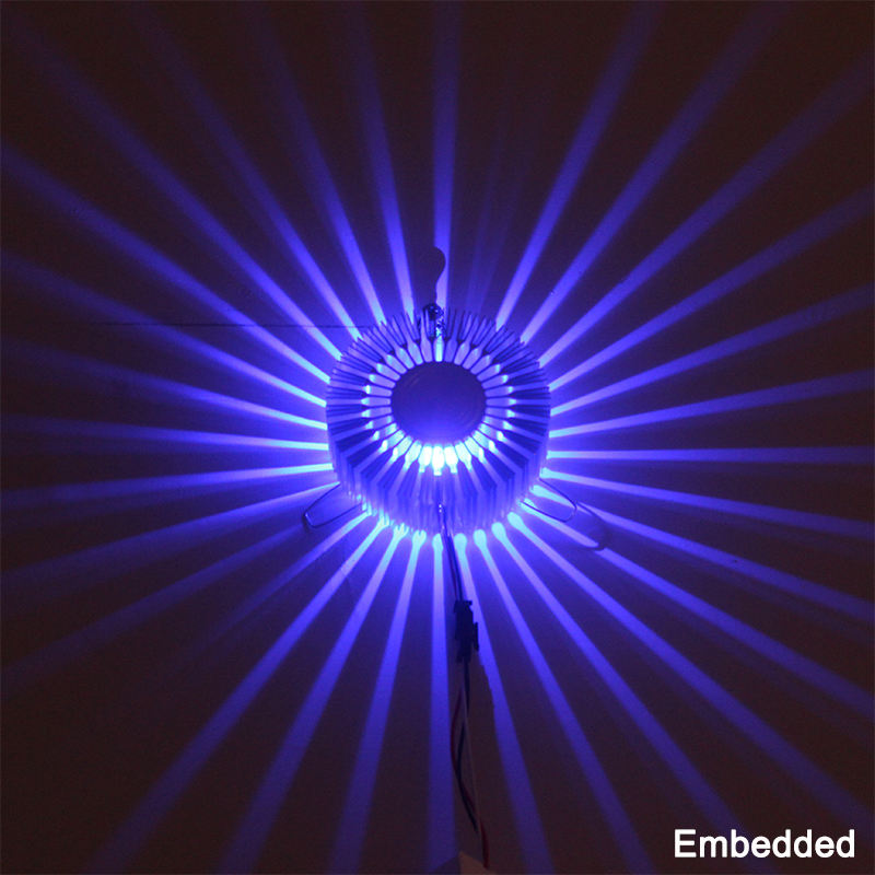 Apparecchio ad alta luminosità da 3W Design moderno Applique da parete a LED Hotel Bar KTV Plafoniera Applique da parete a Led Lampada da interno Lampada da girasole