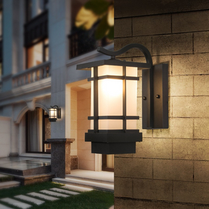 Lampada da parete solare per esterni Draadloze Wandlamp Lampada da giardino impermeabile Nuova porta da parete esterna per balcone in stile cinese in stile giapponese