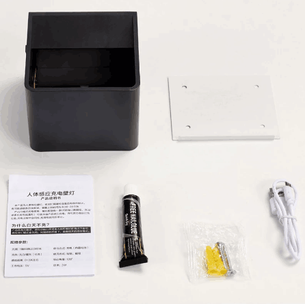 5W Sensore di movimento Led Night Light Lampada da parete ricaricabile per interni lampada da comodino usb lampada da comodino con porta usb lampada da comodino con lampade da comodino usb con 