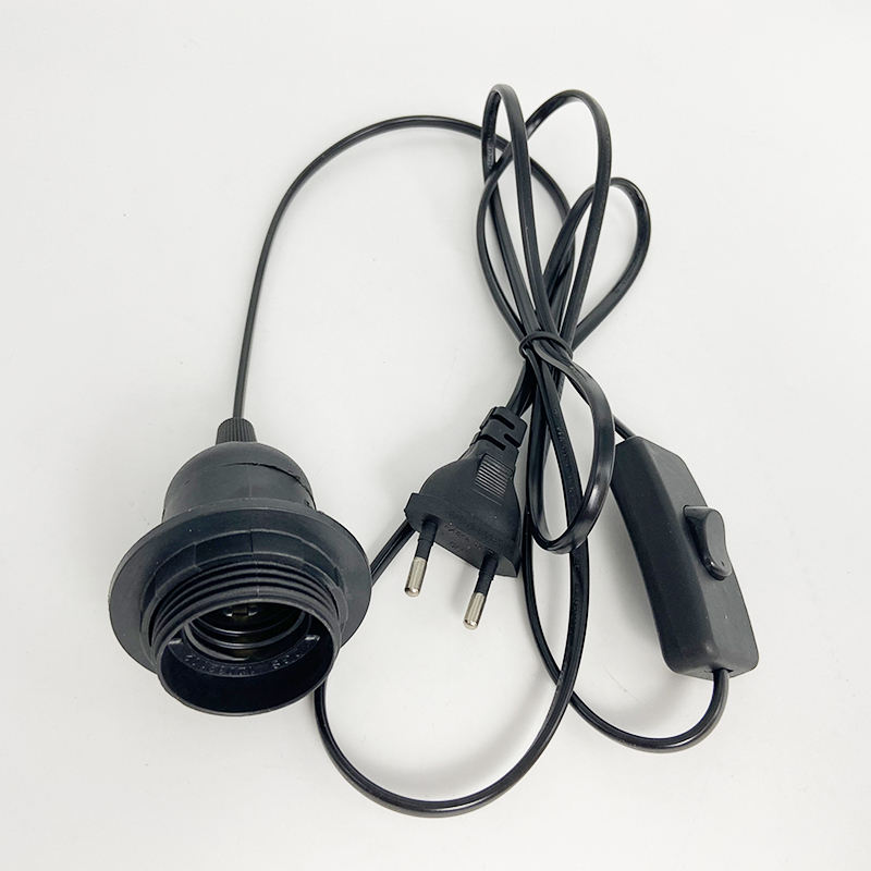 E27 303 Interruttore Cavo a mezzo dente Cavo Cavo di commutazione della luce Spina Pulsante di accensione Interruttore Cavo di linea da 1,8 m Lampada a LED Modello spina UE USA