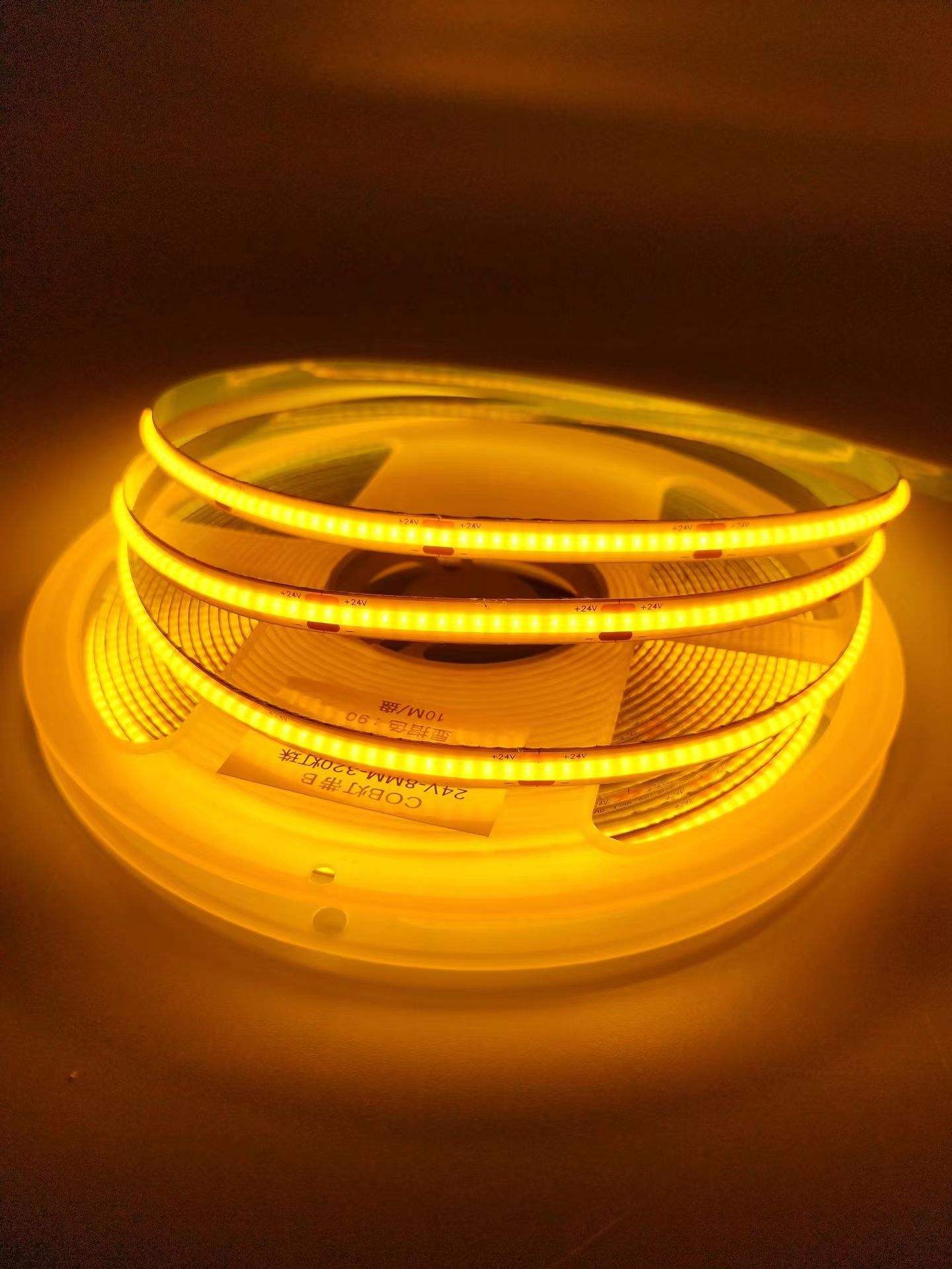 Luce COB con striscia di luce morbida autoadesiva a bassa pressione 12V 24V 2835 linea flessibile magica striscia di luce ad acqua a led bicolore