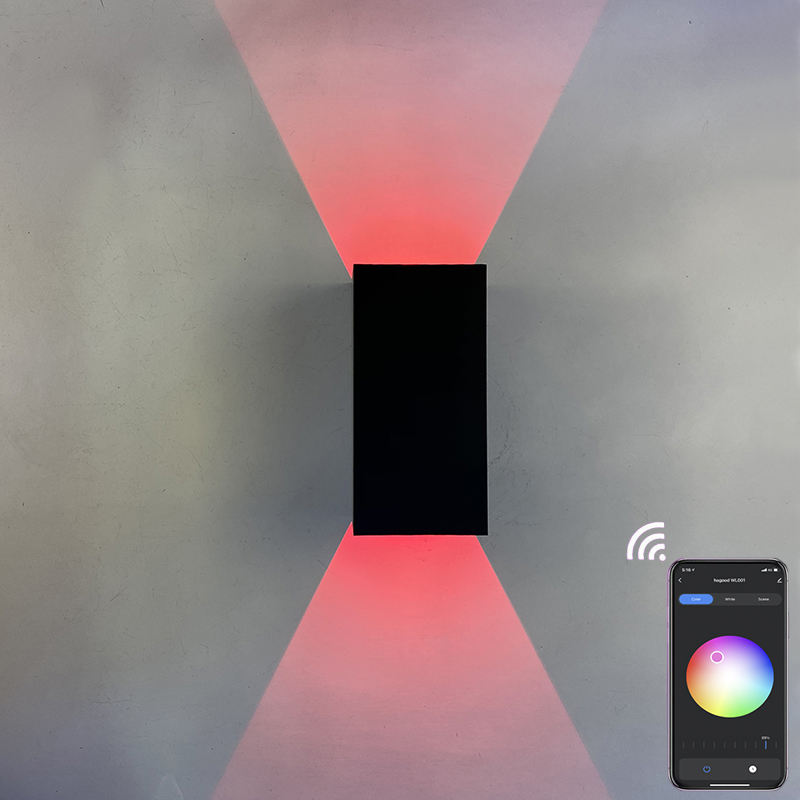 9W RGBW Lampada da parete Cambia colore Dimmerabile IP65 Illuminazione Applique da parete LED Comodino Ambient Tuya APP WIFI Control Party Decorazioni per interni