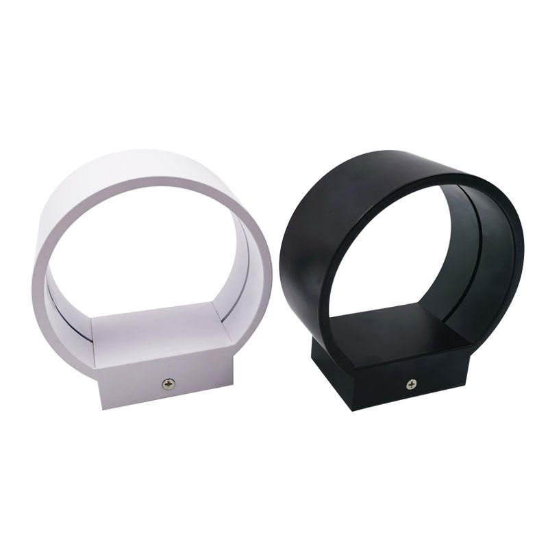 Lampada da parete Circle 5W RGB con controller per la decorazione di interni illumina le luci Lampada da parete a LED bianca/nera su e giù per la luce