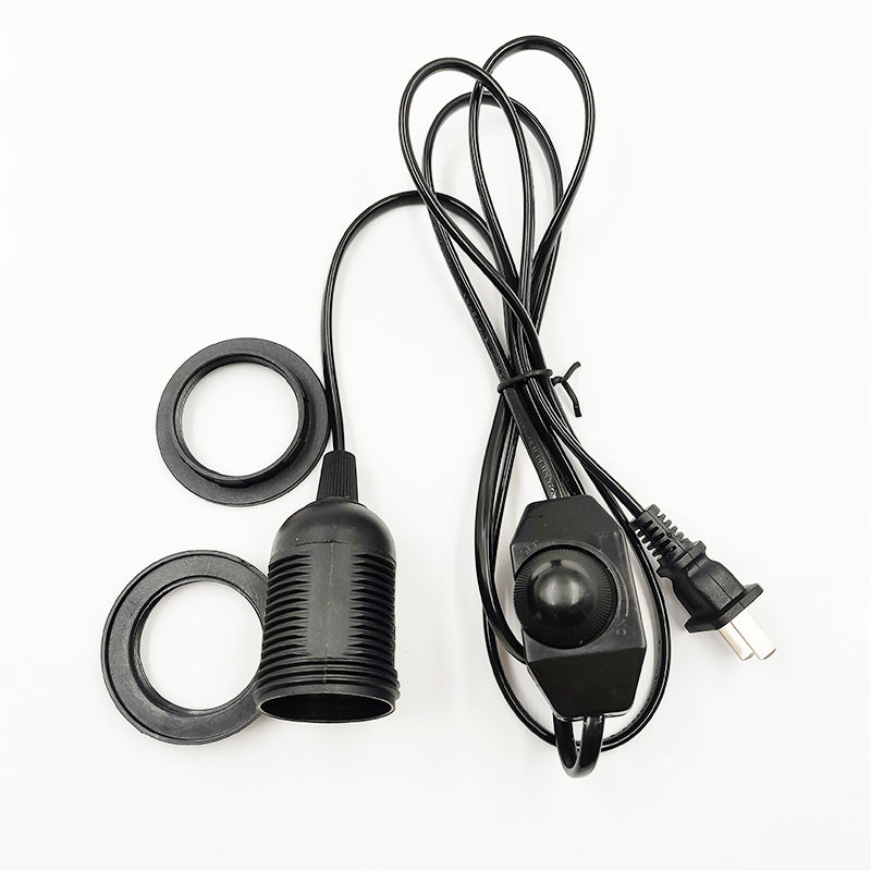 110V 220V 301 Interruttore dimmer Interruttore dimmerabile E26 doppio anello Spina filo elettrico Interruttore e filo per luce LED