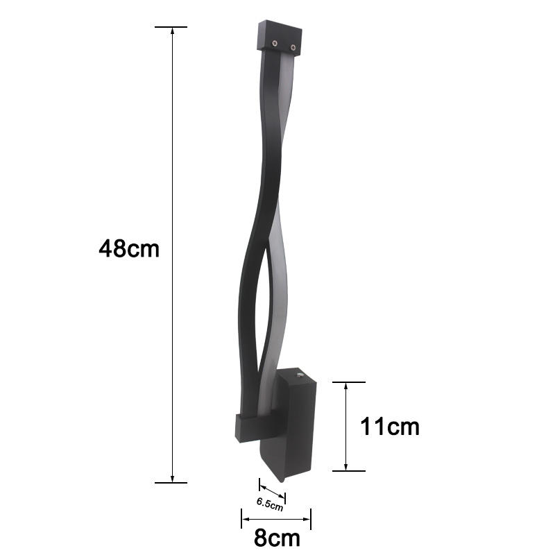 24W 2.4G dimmerazione continua applique da parete regolate in continuo con lampada da parete per scale con telecomando lampada da parete per interni