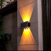 6LED applique da parete a energia solare applique da parete a LED impermeabili per esterni per cortile Street Landscape lampada da giardino lampada da parete per esterni solare
