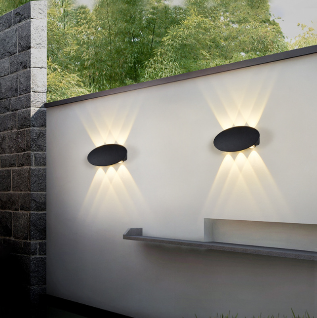 Nuova fabbrica all'ingrosso IP65 in alluminio impermeabile su e giù per esterni applique da parete a led per la casa 