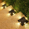 Lampada solare a 4 LED IP65 Lampada da parete per cortile a luce esterna impermeabile per giardino e decorazione della villa