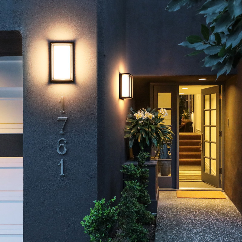 Lampada da parete a LED minimalista moderna in acrilico IP65 impermeabile 9W Lampada da parete a LED per esterni per interni per illuminazione stradale da giardino Astratto