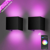 Tuya Smart WiFi LED Controllo APP Lampada da parete Portico esterno Luce da giardino Impermeabile Sconce Light RGBW 9W Dimmerabile Lavora con Alexa e Google Home