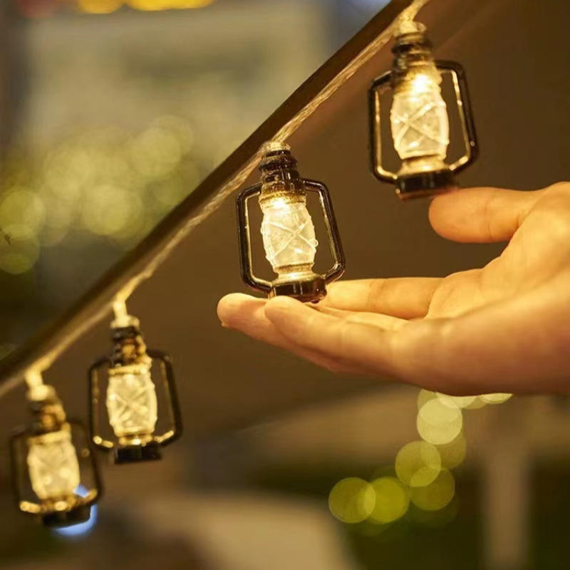 1M 10LED LED String Lights Fairy Ball Lights LED Outdoor Camping Chain Festival Holiday Outdoor Decor Lampada a batteria Natale