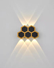 Lampade da parete Led Honeycomb Gold Black Light up and Down Corpo luminoso Lampada Stile di illuminazione Ufficio moderno Rohs Epistar Flusso di ingresso
