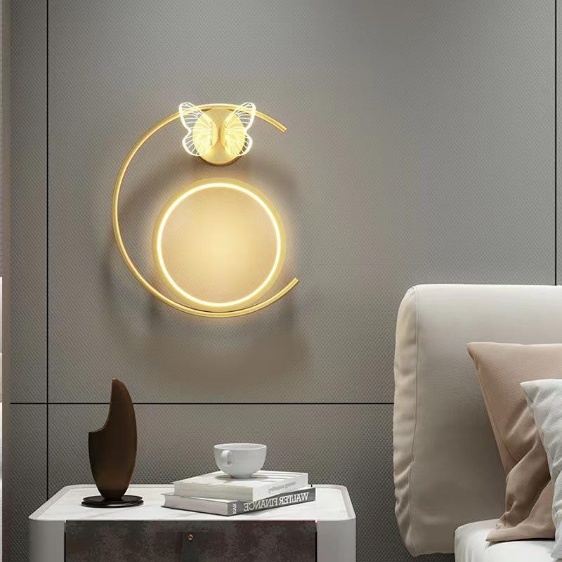 Lampade da parete a sospensione a LED a farfalla da 12W lampada da comodino montaggio a parete Nordic Illuminazione per interni Lampada da comodino Lampade a sospensione Decorazione moderna del soggiorno