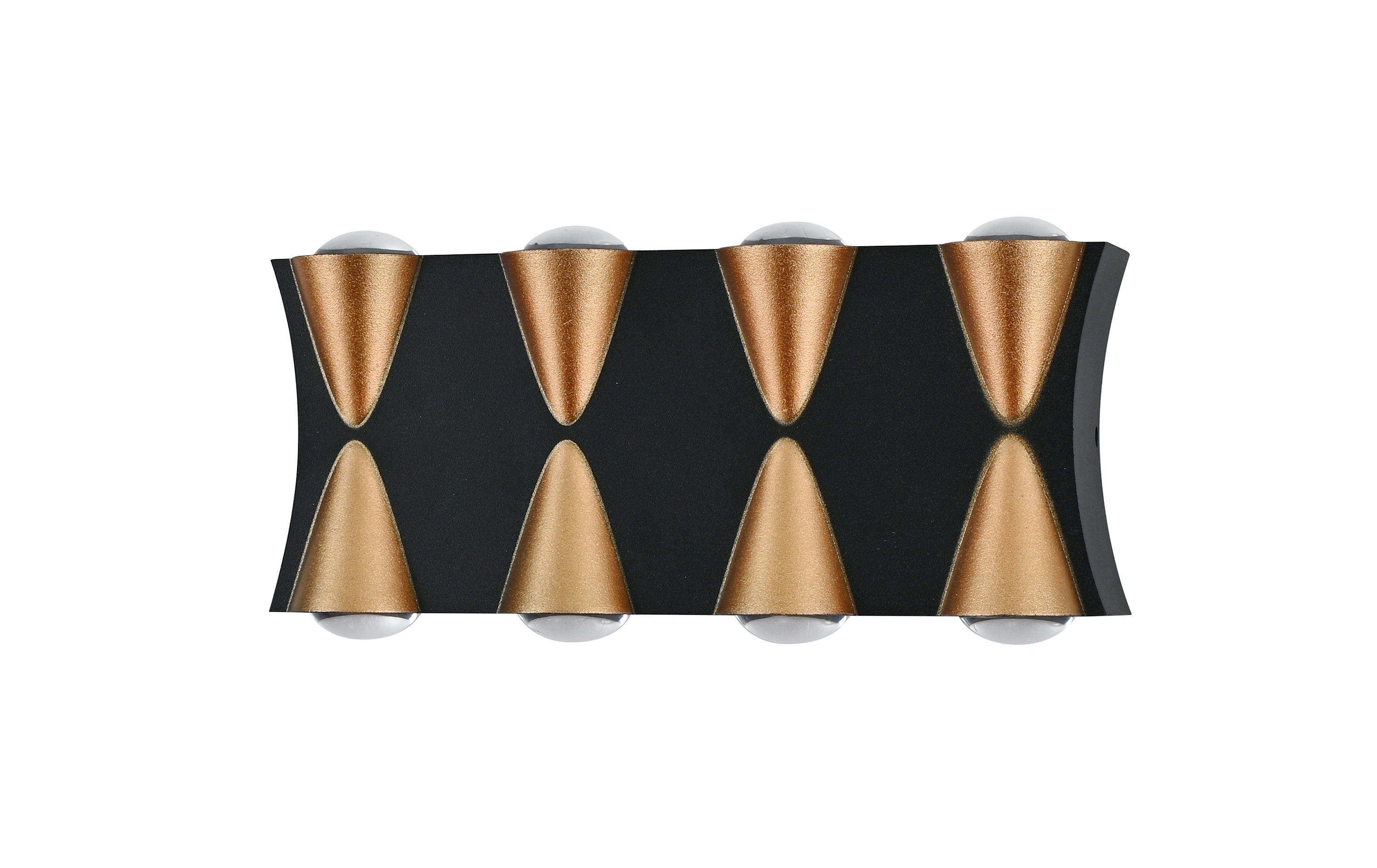 Applique da parete a LED 8W IP65 impermeabile Lampada da parete da giardino in alluminio Forte luce oro nero luce bianca per interni esterni
